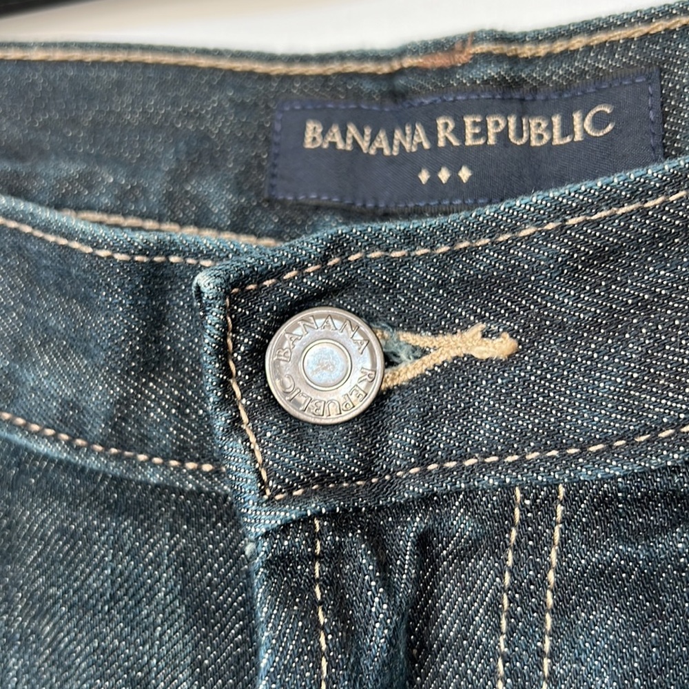 Banana Republic Sz 35/30 Straight Leg Blue Jeans - Picture 9 of 13